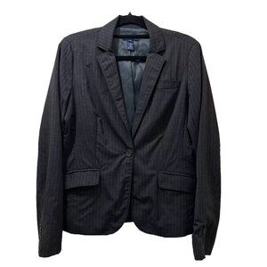 J Crew Pinstripe Wool Blazer Womens 10 Office Siren Corporate Business Baddie